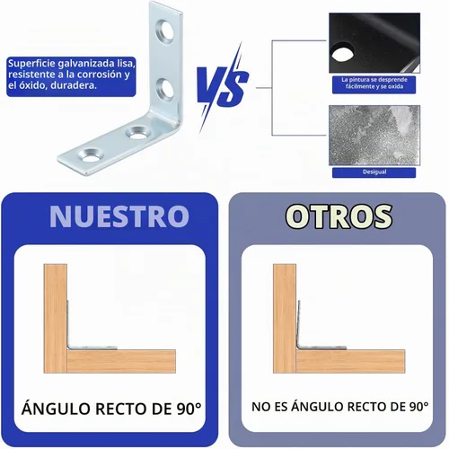 Vista 4 de HOME MASTER HARDWARE Soportes de 1.5 pulgadas en L, paquete de 40 soportes zinc