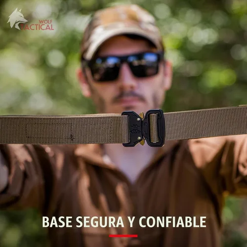 Vista 5 de Wolf Tactical - Cinturón de EDC de liberación rápida de alta resistencia. Cinturón de nailon de pistola, rígido de 2 capas de 3,8 cm /1,5 pulgadas