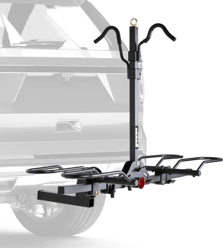 Vista 2 de Young 2 Bike Rack Basculante Montado en Enganche con Pedal Conveniente para Automóviles, SUVs y Camiones, Se Adapta a Enganches de 1.25" y 2
