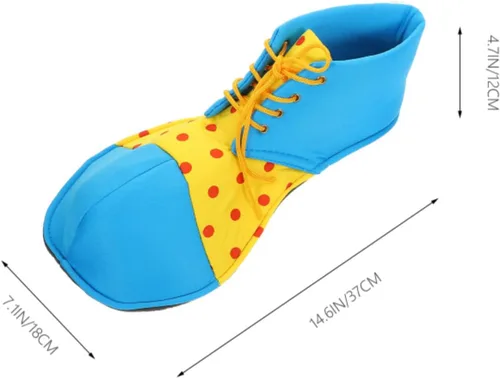 Vista 7 de liyang Zapatos de payaso para adultos, hombres y mujeres, accesorios de disfraz divertidos, zapatos de cabeza redonda, accesorios de graduación