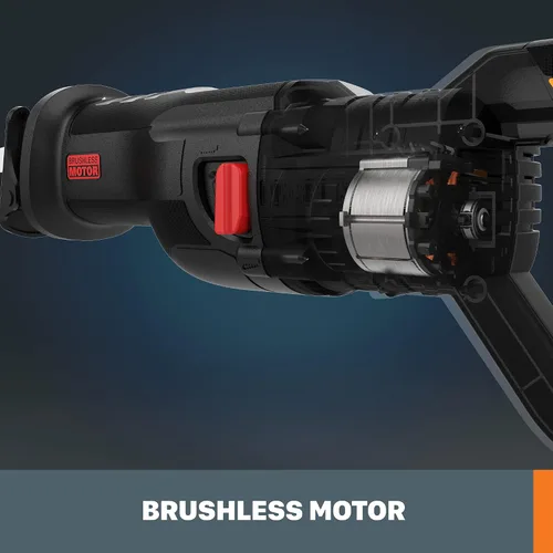 Vista 4 de Worx Nitro WX516L 20V Power Share PRO 4.0Ah Sierra recíproca inalámbrica con motor sin escobillas