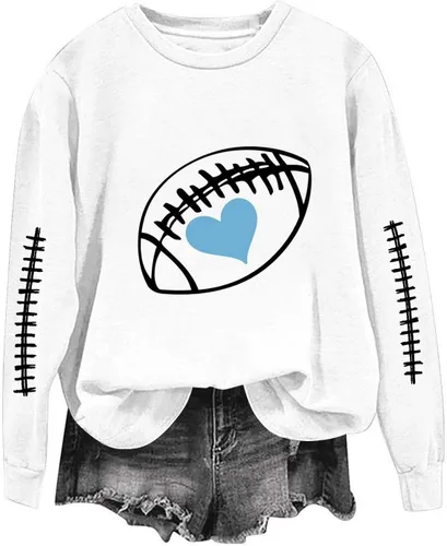 Vista 25 de Women's Oversized Sweatshirt, Long Sleeve Sweatshirts Crewneck Printed Pullover Tops, S-3XL
