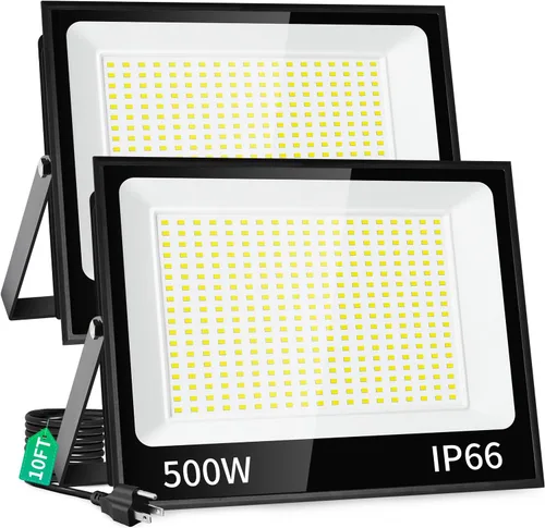 Vista 13 de Luz de inundación LED de 200 W para exteriores con enchufe+cable de 10 pies, luz de seguridad súper brillante de 24000 lúmenes, luz de trabajo LED