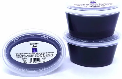 Vista 5 de Aroma floral lila en Gel Melts para calentadores y quemadores de The Gel Candle Company Peel, MELT and Enjoy