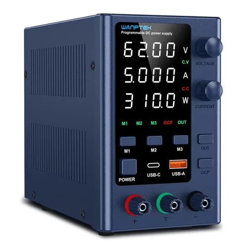 Vista 8 de Fuente de alimentación CC, fuente de alimentación de banco con perilla de codificador, fuente de alimentación regulada ajustable con USB de 5 V 3.6