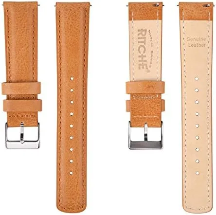 Vista 5 de Ritche - Correa de reloj de cuero de liberación rápida, 18, 19, 20, 21, 22, 23 y 24mm