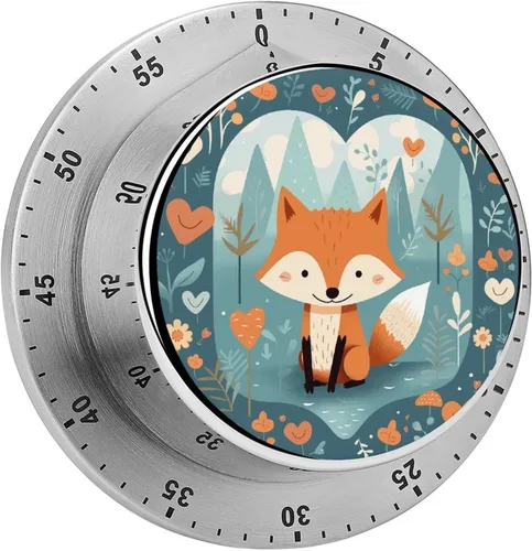 Vista 10 de African Woman Kitchen Timer 60 Minute Visual Wind Up Timer Indoor Mechanical Timers with Magnetic Base Stainless Steel Timers for Home Cooking Time