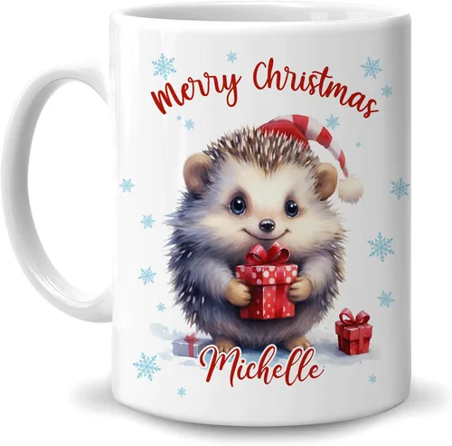 Vista 18 de Hyturtle Regalos personalizados para amantes de los osos – Taza de café de cerámica con nombre personalizado de oso con sombrero de Papá Noel