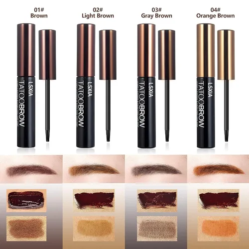 Vista 7 de 2 piezas de gel de cejas tipo tatuaje, tinte elegante natural, gel de cejas de larga duración, impermeable, tatuaje de cejas, tinte de cejas