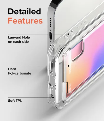 Vista 6 de Ringke Fusion Card - Funda compatible con iPhone 12 y iPhone 12 Pro, parte trasera dura transparente con tarjetero delgado integrado, funda tipo