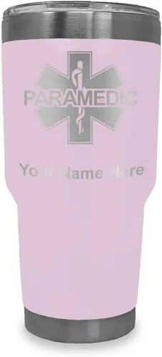 Vista 17 de LaserGram Vaso aislado al vacío de 20 onzas, paramédico, grabado personalizado incluido (negro) Engraved Gift for Paramedics, Vacuum Insulated