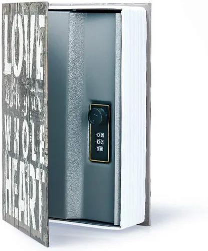 Vista 2 de Caja de almacenamiento segura con libro de diversión, código de estilo de amor, 9.5 x 6 x 2.2 pulgadas Caja fuerte secreta del diccionario