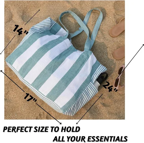Vista 3 de Folkulture Bolsa de playa para mujer o bolsa de mano