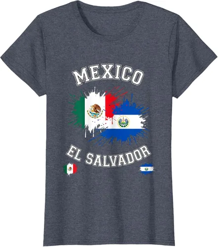 Vista 96 de Camiseta de recuerdo de la bandera vintage de El Salvador de México
