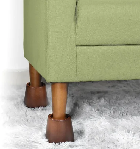 Vista 3 de Juego de 6 elevadores de madera redondos de 3 pulgadas para muebles, elevadores de madera resistentes para marco de cama, mesa, sofá, escritorio