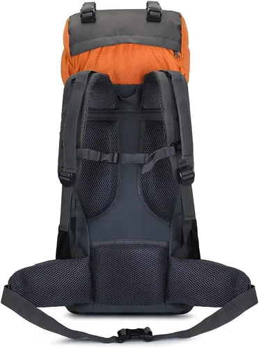Vista 3 de Bseash Mochila impermeable de 60L con marco interno para senderismo, camping, con cubierta para lluvia, mochila grande para viajes al aire libre