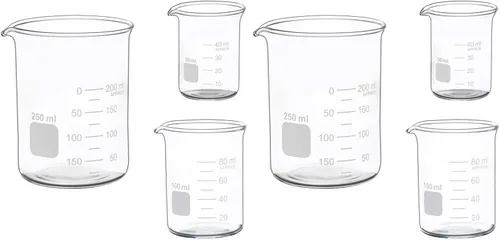 Vista 8 de Juego de vasos de vidrio de borosilicato de 4 piezas, 0.3-8.5 fl oz