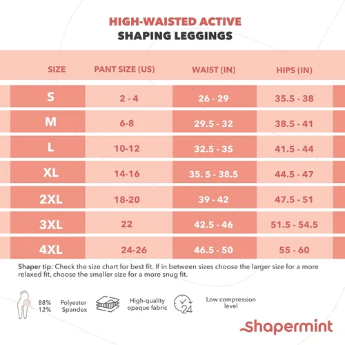 Vista 9 de Shapermint - Leggings moldeadores de compresión media de cintura alta, para mujer