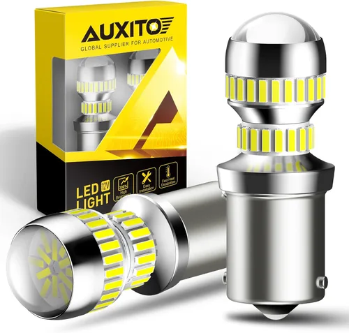 Vista 12 de AUXITO - Foco LED 194, amarillo ámbar, 168, 175, 2825, W5W, T10, kit de luces LED de repuesto sin error Canbus para interior de auto, cúpula
