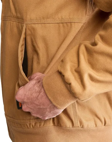 Vista 6 de Timberland PRO Chaqueta con capucha de lona con forro Gritman para hombre Marrón