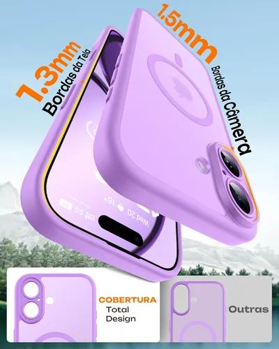 Vista 794 de TOCOL Funda para iPhone 11, compatible con Magsafe, protección completa de cámara, imanes integrados, protección contra caídas, funda translúcida