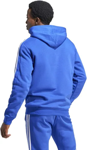 Vista 2 de adidas Sudadera con capucha Essentials Fleece con 3 rayas para hombre
