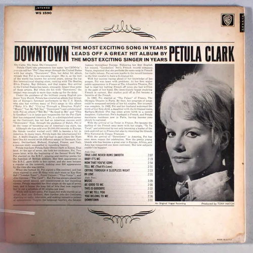 Vista 2 de Disco de vinilo PETULA CLARK DOWNTOWN