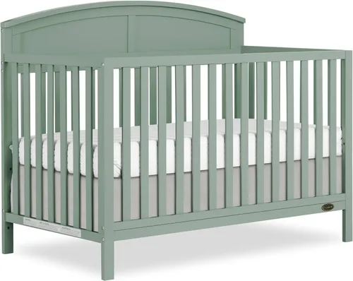 Vista 8 de Dream On Me Storybrooke - Cuna convertible con cajón de almacenamiento 5 en 1: se convierte en cama de día y tamaño matrimonial, altura ajustable