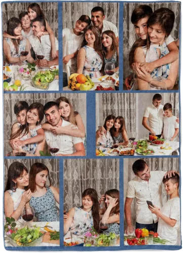 Vista 14 de Manta personalizada con collage de fotos, texto, mantas con imágenes personalizadas, regalos para cumpleaños, para madres, papás, manta de fotos
