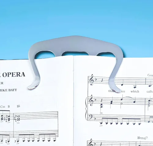 Vista 5 de Clip para libro de música, soporte para portapáginas, pianos, músicos