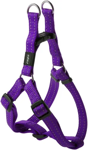 Vista 7 de Arnés reflectante ajustable para perros medianos; collar y correa a juego disponibles, negro