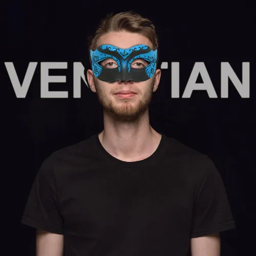 Vista 6 de Máscara veneciana para hombres, mujeres, parejas, máscara veneciana para Halloween, Mardi Gras, fiesta de disfraces