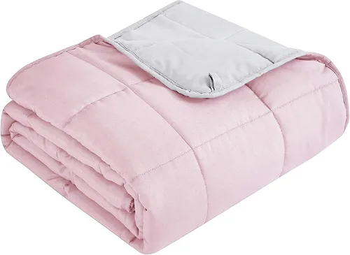 Vista 25 de Topcee Manta con peso (3 libras, 36 x 48 pulgadas), manta refrescante pesada para dormir, se aplica a 20-40 libras, manta suave y gruesa