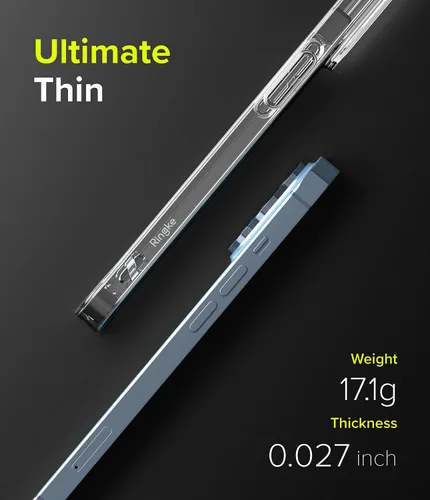Vista 3 de Ringke Funda compatible con iPhone 13 Pro Max, delgada, transparente, no amarillea, con bisel elevado de policarbonato duro, revestimiento suave