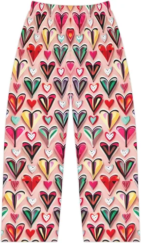 Vista 6 de Pantalones de pijama de corazones rosas