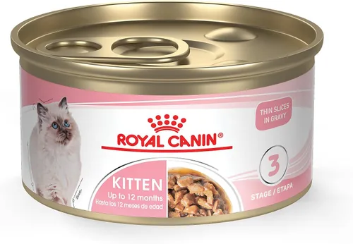 Vista 13 de Comida enlatada para gatos, de Royal Canin, salud felina, nutrición instintiva de adultos, rebanadas delgadas en salsa, Paquete de 6