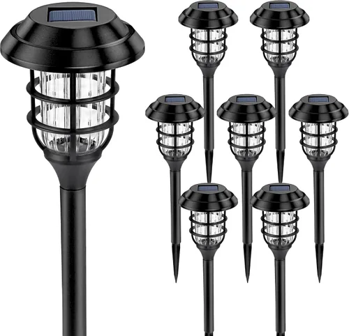 Vista 10 de SOLPEX Luces solares para caminos, impermeables, para exteriores, color Blanco cálido