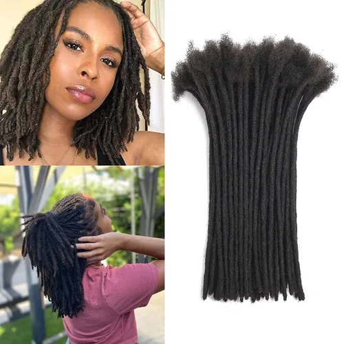 Vista 7 de Extensiones de cabello humano 100 % real, hechas a mano, permanentes, para mujeres y hombres, 30 hebras de 2 pulgadas de grosor, extensiones