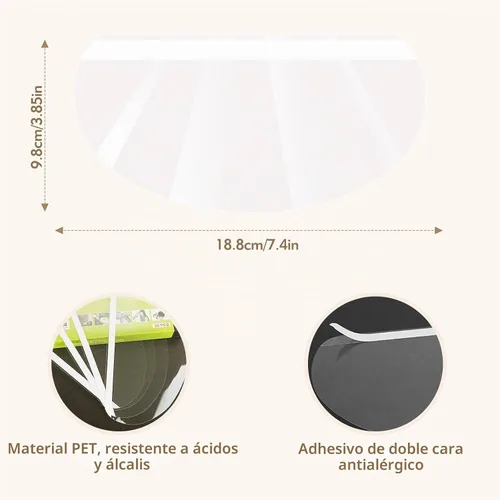 Vista 3 de 100 piezas de protector facial transparente - Protector ocular después de la cirugía de cataratas, protectores faciales transparentes desechables