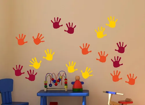 Vista 3 de Wall Decor Plus More WDPM3566 - Calcomanías de vinilo para pared, ideal para aula, guarderías y preescolar, azul hielo/azul tráfico/verde lima, 18