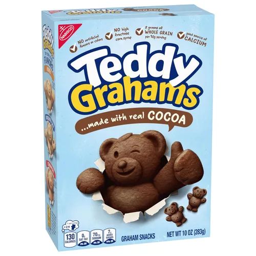 Vista 11 de Teddy Grahams Snacks Graham de chocolate, 6 cajas de 10 onzas