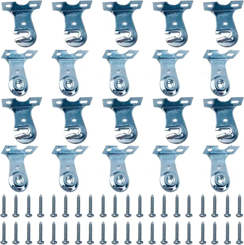 Vista 7 de 2 soportes de metal para ventana con tornillos, soporte resistente para persianas enrollables, zinc
