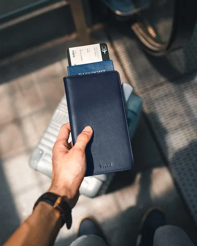 Vista 6 de VULKIT Cartera Portapasaportes con Bloqueo RFID, Cartera de Viaje para Hombre y Mujer