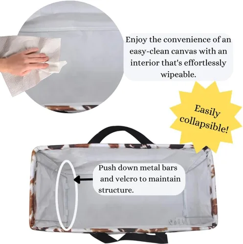 Vista 14 de NGIL Bolsa de comestibles reutilizable extra grande plegable de gran tamaño para comestibles, almacenamiento, picnic, playa, Estampado