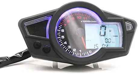 Vista 9 de Motocicleta LCD Digital Velocímetro Odómetro Tacómetro Calibre KMH Para Honda CBR250R CBR 250 Custom Negro