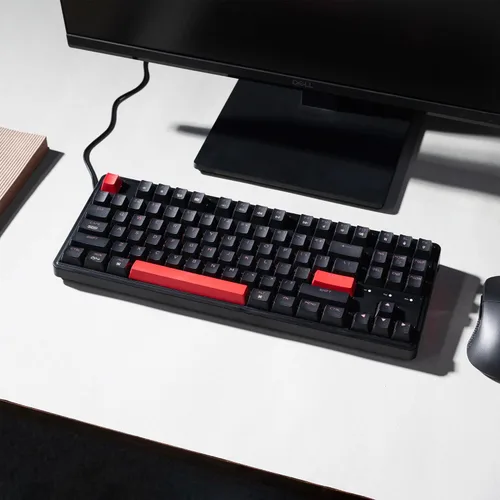 Vista 2 de Keychron C3 Pro QMKVIA - Teclado mecánico personalizado, intercambiable en caliente, programable de 87 teclas, montaje compacto de junta de diseño