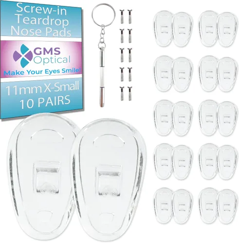Vista 14 de GMS - Almohadillas de silicona para soporte de anteojos en la nariz con forma simétrica, 10 pares, 2