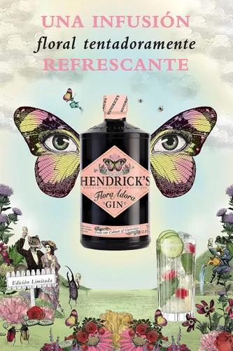 Vista 2 de Hendricks Flora Adora Ginebra, 750 ML