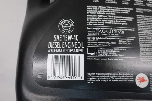 Vista 5 de MOBIL 112786 DELVAC 15W-40 1300 aceite de motor diesel estupendo 1 galón D651547
