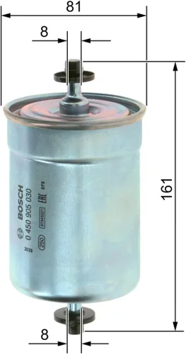 Vista 2 de BOSCH F5030 Filtro de combustible de gasolina - Compatible con determinados Alfa; Audi; BMW 318, 325, 525, 535, 735; Mercedes-Benz E320, G55, S320